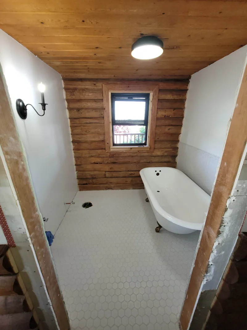 Finished bathroom seen from the doorway