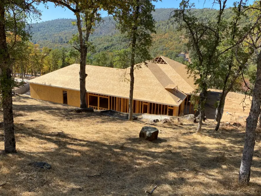 Progress photo: roof sheathed
